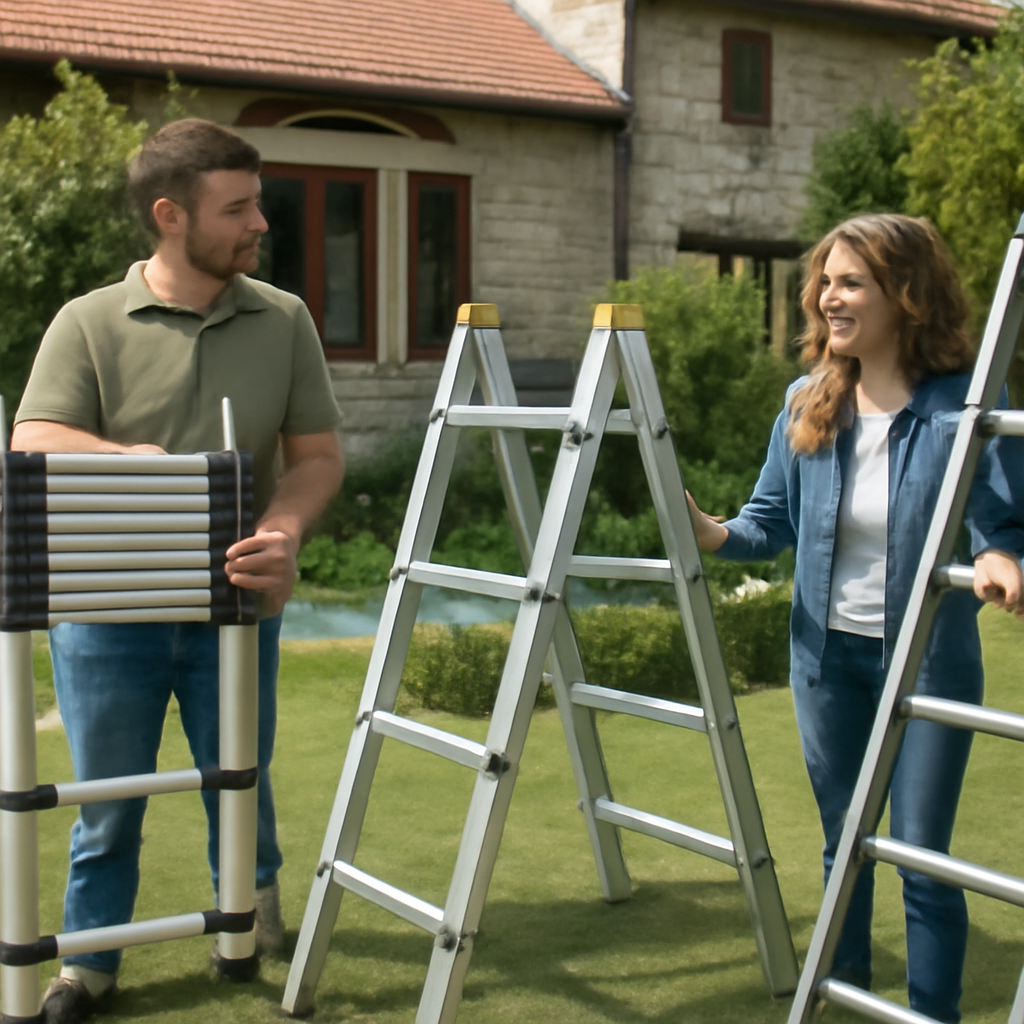 Teleskopleiter vs. Klappleiter vs. Anlegeleiter: Welcher Leitertyp ist ideal für Haus, Garten & Baustelle?
